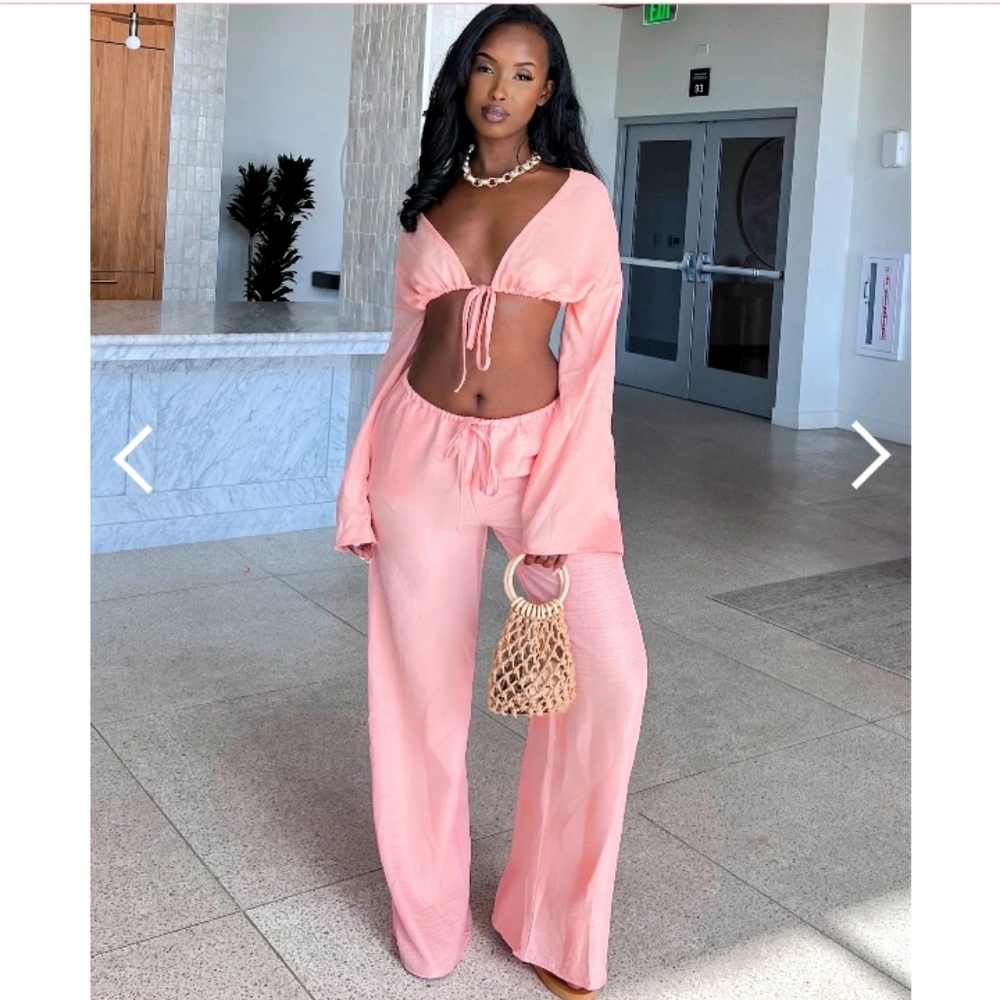 Farrah Peach matching two piece set New without tags. Color is PEACH